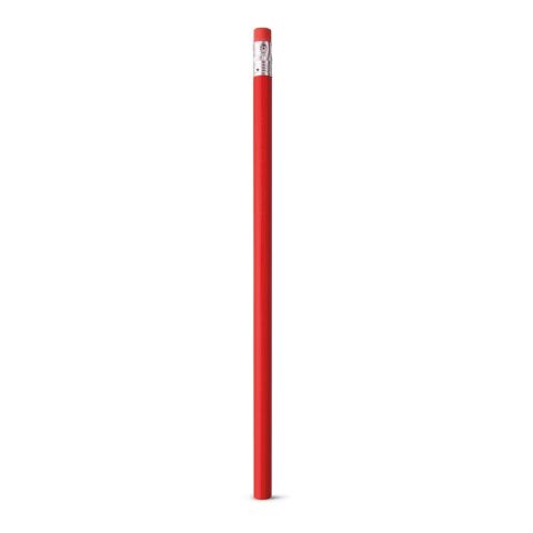 Werbeartikel ATENEO. Graphitstift mit Radiergummi und Härtegrad HB – Rot – mit Logo bedruckt