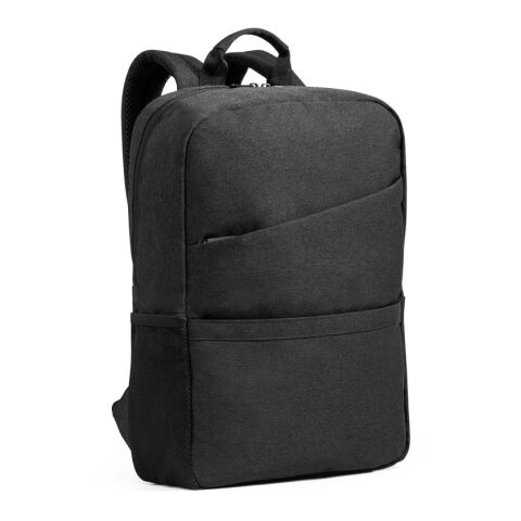 Werbeartikel REPURPOSE BACKPACK. Laptop-Rucksack 15.6" aus 600D recyceltem Polyester – Dunkelgrau – mit Logo bedruckt