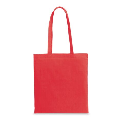 Nachhaltiger Werbeartikel CAIRO. Tragetasche aus recycelter Baumwolle (70%) und polyester (30% rPET) (180 g/m²) – Rot – mit Logo bedruckt
