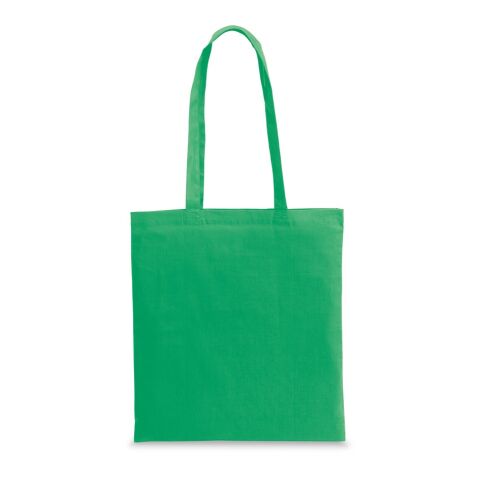 Nachhaltiger Werbeartikel CAIRO. Tragetasche aus recycelter Baumwolle (70%) und polyester (30% rPET) (180 g/m²) – Grün – mit Logo bedruckt