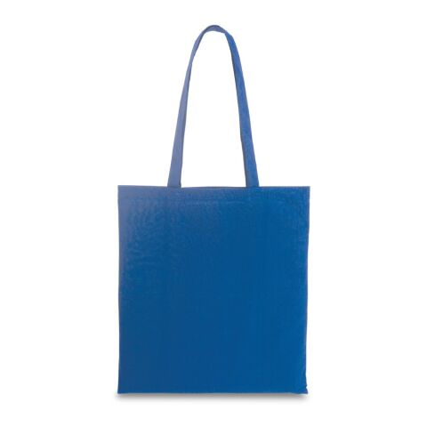 Nachhaltiger Werbeartikel CAIRO. Tragetasche aus recycelter Baumwolle (70%) und polyester (30% rPET) (180 g/m²) – Königsblau – mit Logo bedruckt
