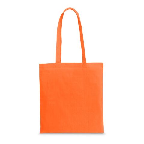 Nachhaltiger Werbeartikel CAIRO. Tragetasche aus recycelter Baumwolle (70%) und polyester (30% rPET) (180 g/m²) – Orange – mit Logo bedruckt