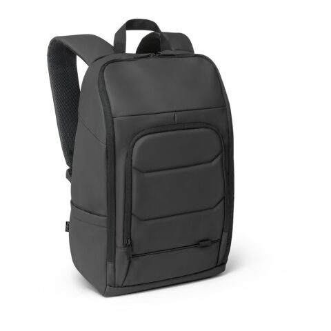 TOULON. Notebook-Rucksack aus hochdichtem 600D Polyester aus recyceltem mit einer wasserabweisenden Oberfläche 16" schwarz | ohne Werbeanbringung | Nicht verfügbar | Nicht verfügbar | Nicht verfügbar