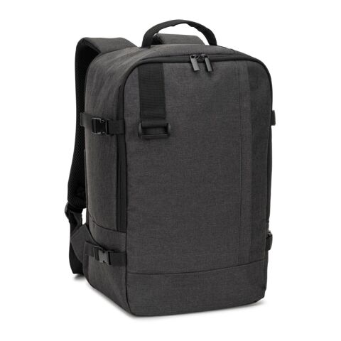 CIES. Rucksack, entwickelt um die von den Fluggesellschaften geforderten Massvorgaben zu erfüllen, aus hochdichtem, recyceltem 600D-Polyester Dunkelgrau | ohne Werbeanbringung | Nicht verfügbar | Nicht verfügbar | Nicht verfügbar