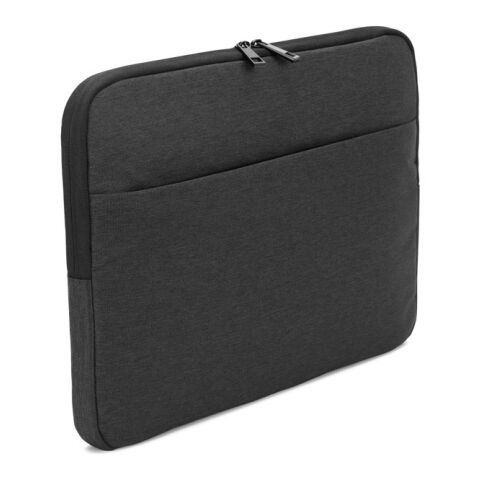 Werbeartikel Newcastle. Tasche aus hochdichtem, recyceltem 600D-Polyester für Laptop 14" – Dunkelgrau – mit Logo bedruckt