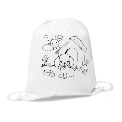 DRAWS. Kinder-Kordelbeutel zum Ausmalen (80 g/m²)