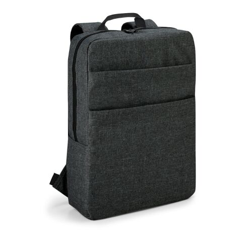 Werbeartikel GRAPHS BPACK. Laptop Rucksack aus 600D Polyester mit gefüttertem 15'6" – Dunkelgrau – mit Logo bedruckt