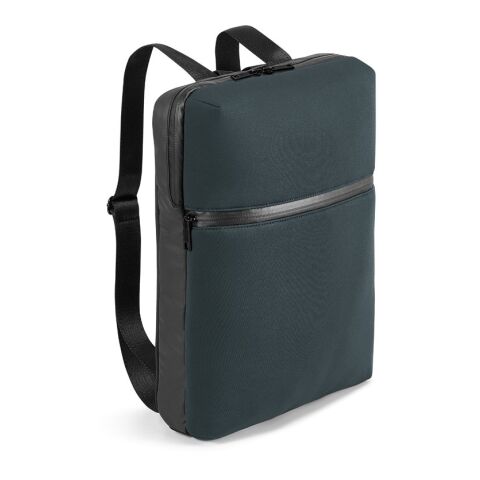 Werbeartikel URBAN BACKPACK. 14''Laptop-Rucksack aus Softshell und Tarpaulin – Dunkelgrau – mit Logo bedruckt