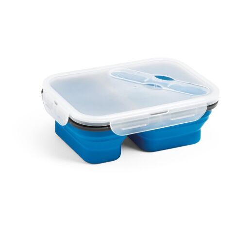 DILL. Faltbare hermetische Frischhaltebox aus Silikon und PP (480 und 760 mL) Blau | ohne Werbeanbringung | Nicht verfügbar | Nicht verfügbar | Nicht verfügbar
