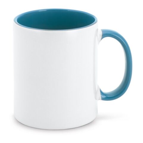 Werbeartikel Mocha 350 ml Kaffeebecher für Full-Color Digitaldruck spülmaschinenfest inkl. Geschenkbox – Hellblau – mit Logo bedruckt