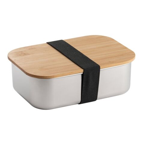 SHINO. Frischhaltebox (800 mL) aus Edelstahl und Deckel aus Bambus Beige | ohne Werbeanbringung