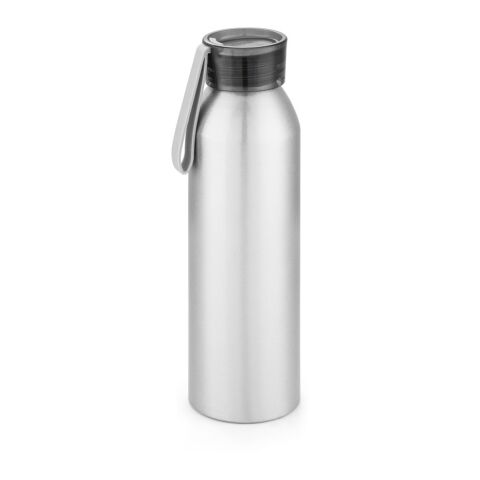 Nachhaltiger Werbeartikel RIO. Recycelt Aluminium (100% rAL) flasche mit PP-Verschluss 660 mL – Satinsilber – mit Logo bedruckt