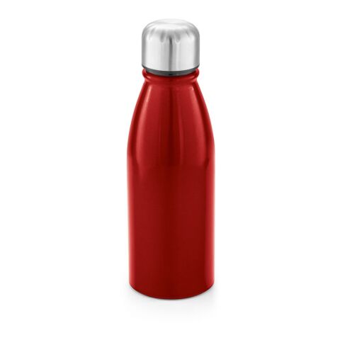 Werbeartikel BEANE 500 ml Aluminium-Sportflasche leicht mit hochwertigem Edelstahldeckel & Auslaufschutz – Rot – mit Logo bedruckt