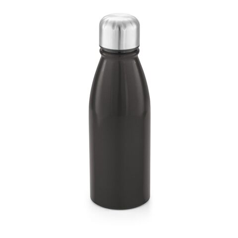 Werbeartikel BEANE 500 ml Aluminium-Sportflasche leicht mit hochwertigem Edelstahldeckel & Auslaufschutz – Gewehrmetall – mit Logo bedruckt