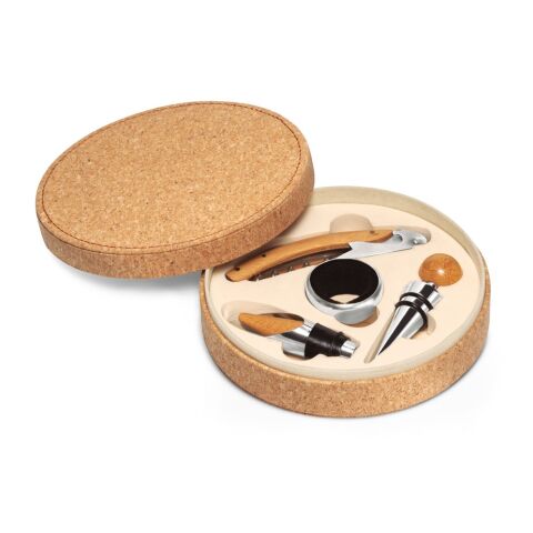 MORETO. 4-teiliges Weinset aus Bambus, Edelstahl und ABS Natur | ohne Werbeanbringung | Nicht verfügbar | Nicht verfügbar | Nicht verfügbar