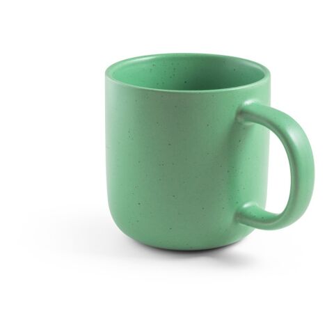 Werbeartikel CONSTELLATION 370 ml Kaffeebecher Keramiktasse matt & rustikal spülmaschinenfest – Hellgrün – mit Logo bedruckt