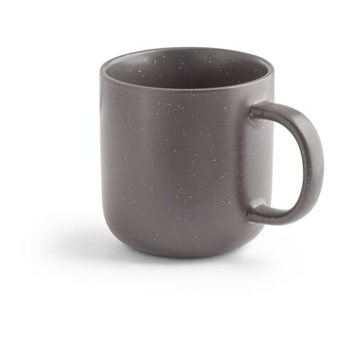 Werbeartikel CONSTELLATION 370 ml Kaffeebecher Keramiktasse matt & rustikal spülmaschinenfest – Dunkelgrau – mit Logo bedruckt
