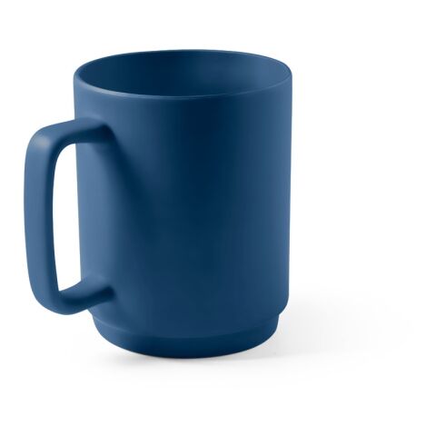Werbeartikel MIGHTY. Keramikbecher 330 mL – Blau – mit Logo bedruckt