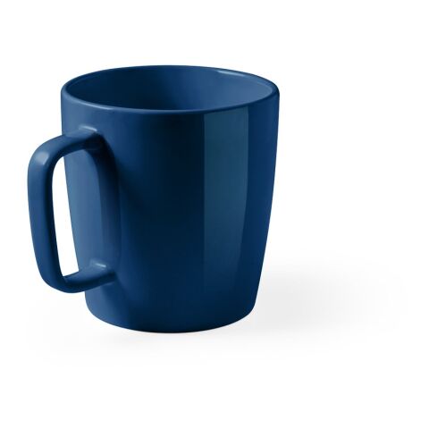 Werbeartikel DHONI. Keramik-Becher 450 ml – Dunkelblau – mit Logo bedruckt