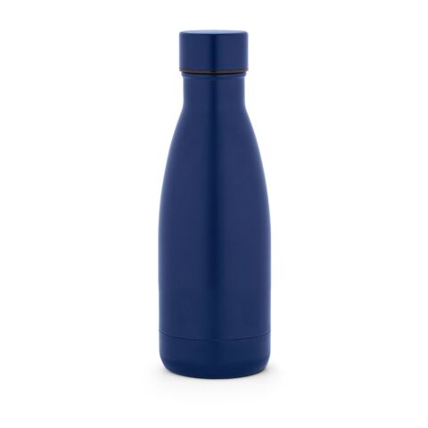 Werbeartikel RE-BUFFON S. Thermosflasche aus 90% recyceltem Edelstahl 400 ml – Dunkelblau – mit Logo bedruckt