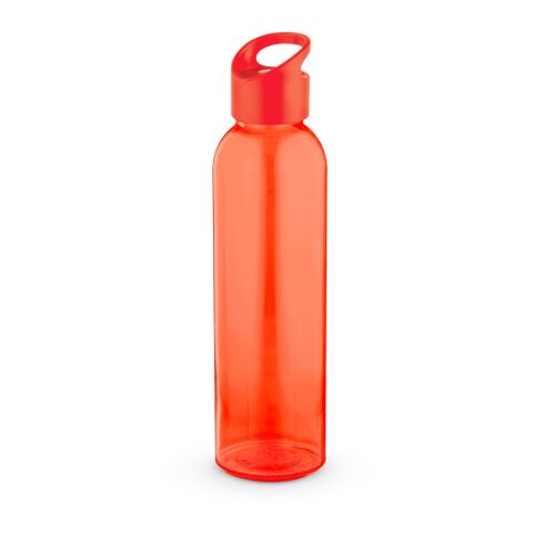 Werbeartikel PORTIS GLASS. Glasflasche mit PP-Verschluss 500 ml – Rot – mit Logo bedruckt