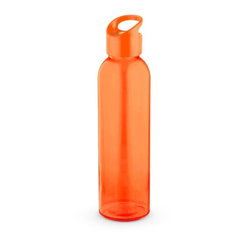 Werbeartikel PORTIS GLASS. Glasflasche mit PP-Verschluss 500 ml – Orange – mit Logo bedruckt