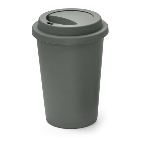 Werbeartikel TONALI 450. Mehrwegbecher aus PP 450 ml – Dunkelgrau – mit Logo bedruckt