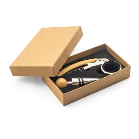 SAVORY. Weinset aus Bambus und Edelstahl