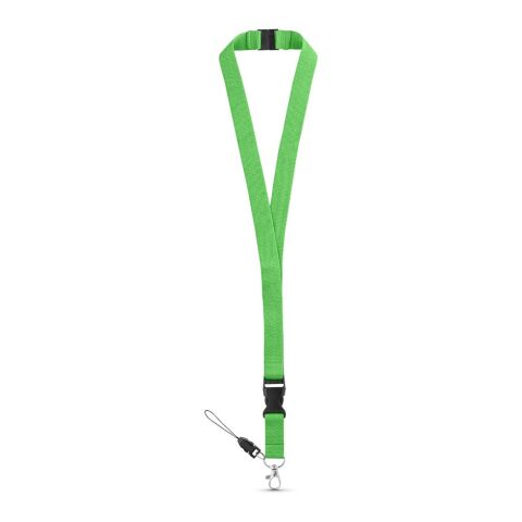 Werbeartikel MURRAY Lanyard Schlüsselband 20mm Polyester abnehmbare Schnalle & Sicherheitsverschluss ideal für Messen – Hellgrün – mit Logo bedruckt