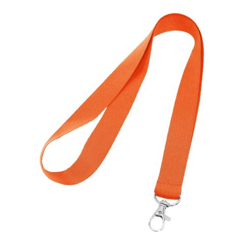 LARIAT. Lanyard aus Polyester mit 20mm Breite Orange | ohne Werbeanbringung