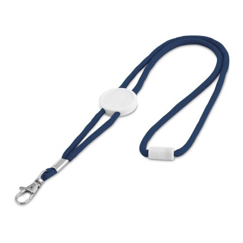 Werbeartikel WEAVE Lanyard Schlüsselband 5mm Kordel anpassbar Metall-Karabiner ideal für Doming Logo-Druck – Blau – mit Logo bedruckt
