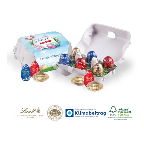 Schoko-Eier 6er-Set mit Lindt Schoko-Eier, Klimaneutral, FSC® ohne Werbeanbringung | Lindt Schoko-Eier