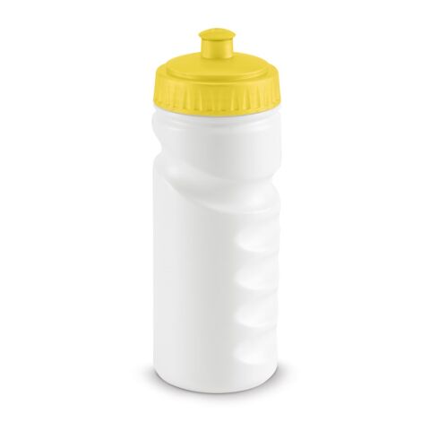 Werbeartikel LOWRY. 530 ml HDPE-Sportflasche – Gelb – mit Logo bedruckt