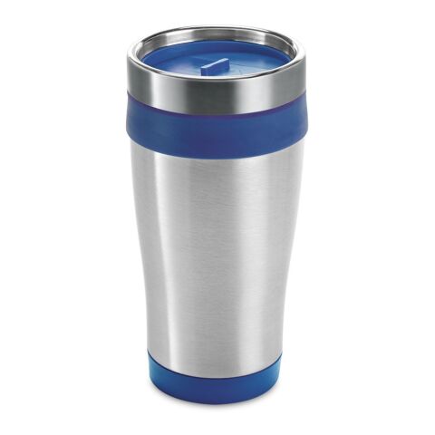 Werbeartikel BATUM. Reisebecher aus Edelstahl und PP, 420 ml – Königsblau – mit Logo bedruckt