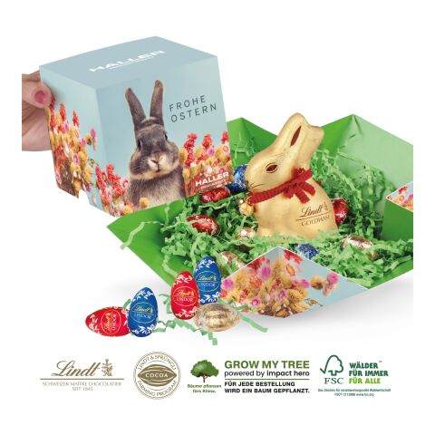 Oster-Werbewürfel Mit Schokolade Von Lindt bunt | 4C Digital-/Offsetdruck