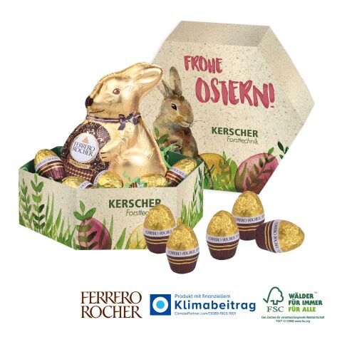 Großes Osternest mit Schokolade von Ferrero Rocher auf Graspapier 4C Digital-/Offsetdruck