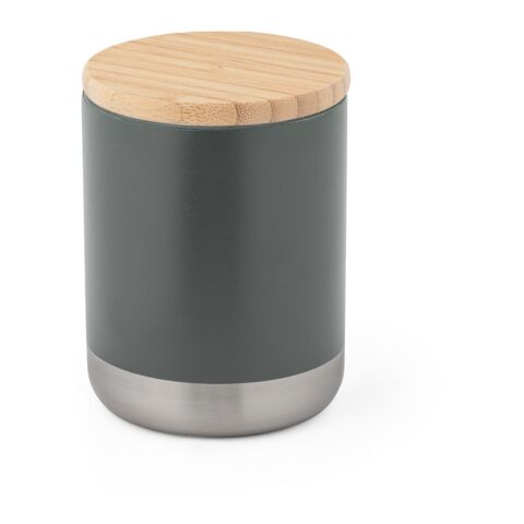 Werbeartikel NORRE TUMBLER. Isolierbecher aus Edelstahl (36% recycelt) (370 mL), doppelwandig und vakuumisoliert – Dunkelgrau – mit Logo bedruckt