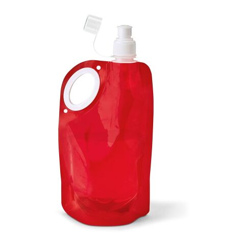 Werbeartikel HIKE. Faltbare Flasche aus PET, PA und PE 750 ml – Rot – mit Logo bedruckt