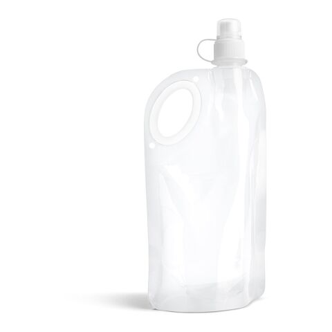 Werbeartikel HIKE. Faltbare Flasche aus PET, PA und PE 750 ml – Weiss – mit Logo bedruckt