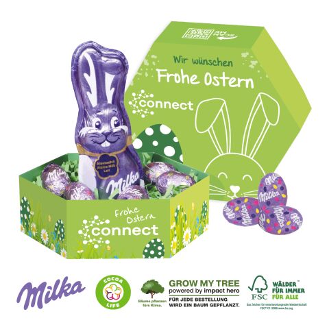 Großes Osternest Mit Schokolade Von Milka bunt | 4C Digital-/Offsetdruck