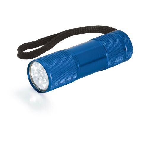 FLASHY. Taschenlampe aus Aluminium mit 9-LEDs Königsblau | ohne Werbeanbringung