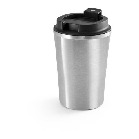 Werbeartikel PHELPS 470 ml Isolierbecher (Reisebecher) Edelstahl Vakuum-Isolation matte Oberfläche inkl. Geschenkbox – Satinsilber – mit Logo bedruckt