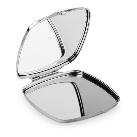 SHIMMER. Doppelter Taschenspiegel aus Metall Silber | ohne Werbeanbringung | Nicht verfügbar | Nicht verfügbar | Nicht verfügbar
