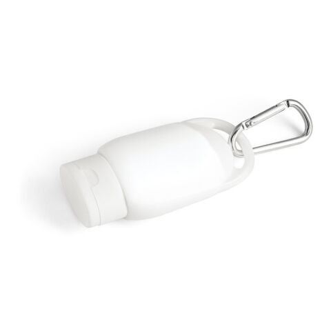 Werbeartikel ERIC. Sonnenschutzmittel mit SPF30 – Weiss – mit Logo bedruckt