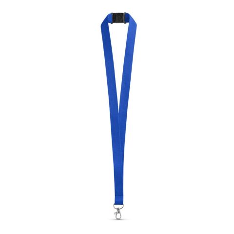 Werbeartikel LEEDS Lanyard Schlüsselband 20mm Polyester inkl. Metallkarabiner & Sicherheitsverschluss ideal für Messen – Königsblau – mit Logo