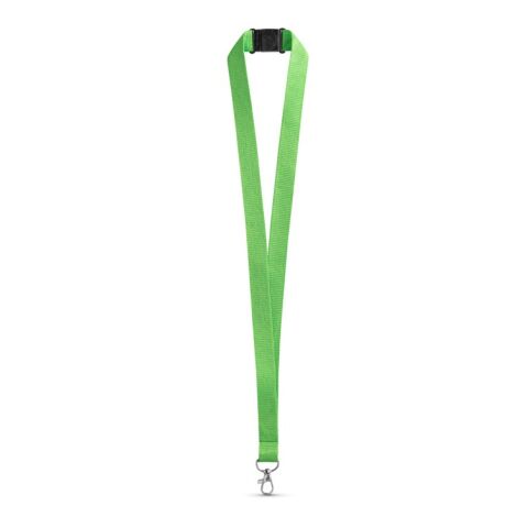 Werbeartikel LEEDS Lanyard Schlüsselband 20mm Polyester inkl. Metallkarabiner & Sicherheitsverschluss ideal für Messen – Hellgrün – mit Logo bedruckt