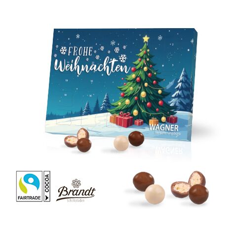 Tisch-Adventskalender Mit Brandt Knusperkugeln bunt | 4C Digital-/Offsetdruck