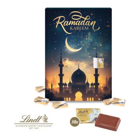 Ramadan Kalender Mit Lindt Schokolade bunt | 4C Digital-/Offsetdruck
