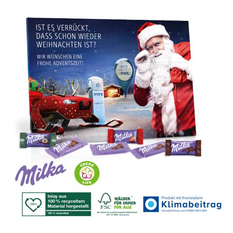 Tisch-Adventskalender mit Milka Schokolade Mix