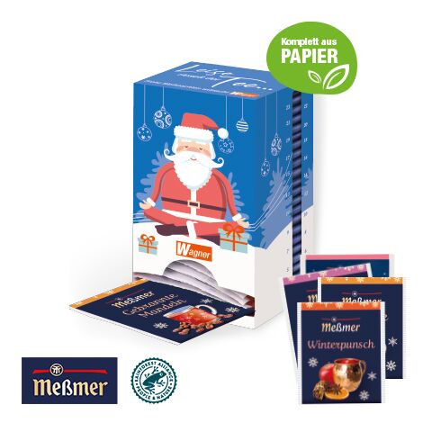 Adventskalender Meßmer &quot;Tee-Turm&quot; bunt | 4C Digital-/Offsetdruck